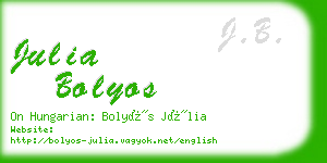 julia bolyos business card